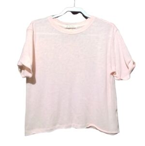 We The Free Light Pink Rolled-Sleeve Tee